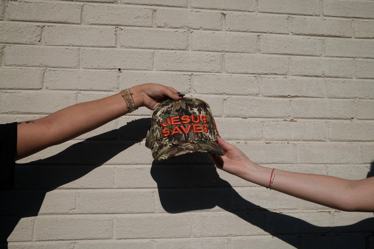 Jesus Saves Camo Hat