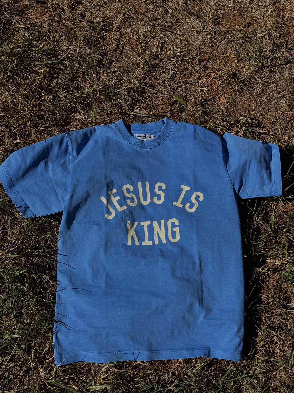 Light Blue Jesus Is King T-Shirt
