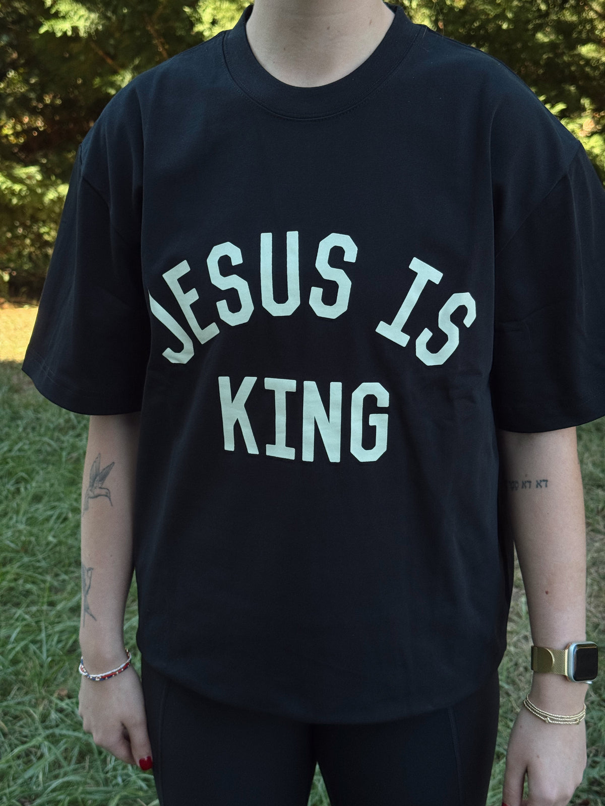 Jet Black Jesus Is King T-Shirt